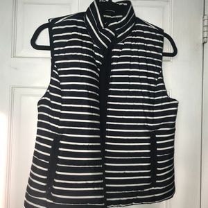 LOFT navy and white striped vest